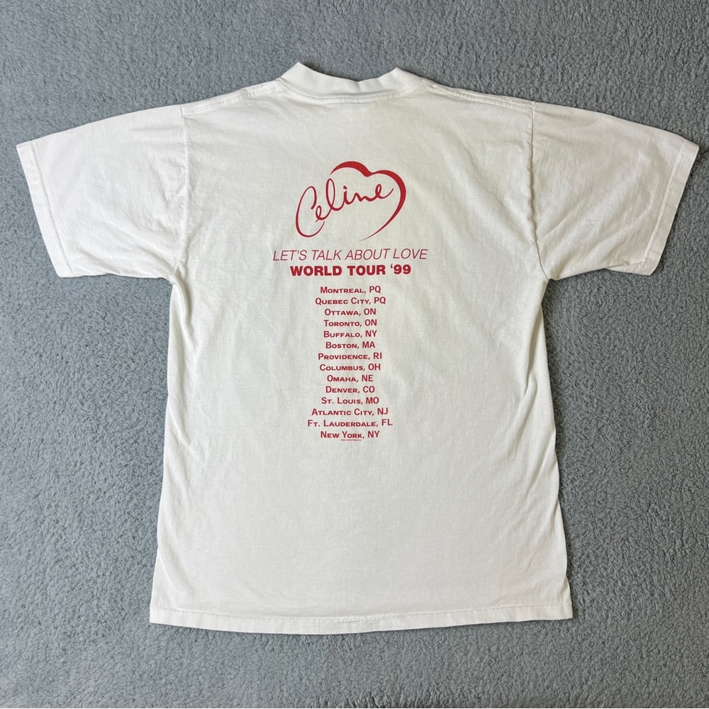 Vintage 1999 Celine Dion Let’s Talk About Love World Tour Size Large T Shirt - Picture 5 of 8
